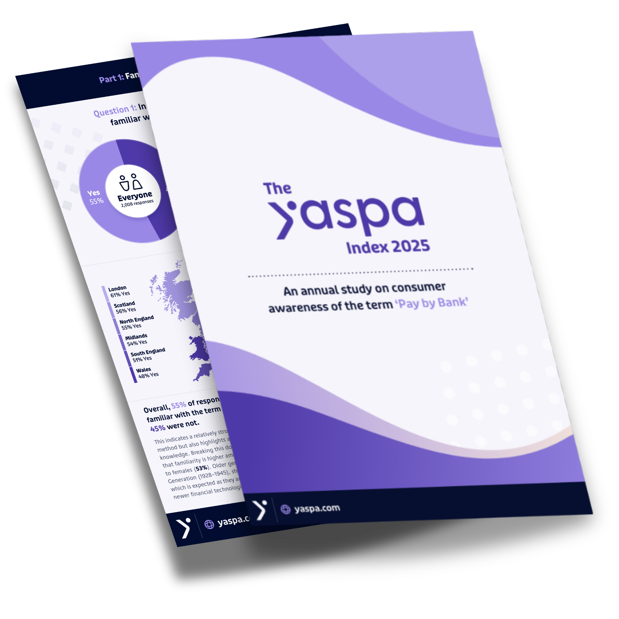 photo of two pieces of paper showing the yaspa index on them